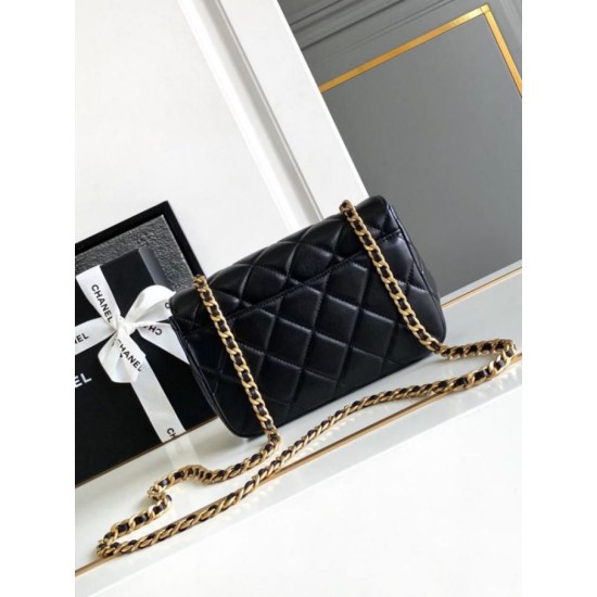 Fake Chanel Mini Flap Bag Black AS5026 Replica