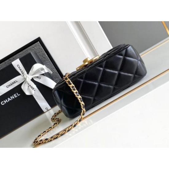 Fake Chanel Mini Flap Bag Black AS5026 Replica