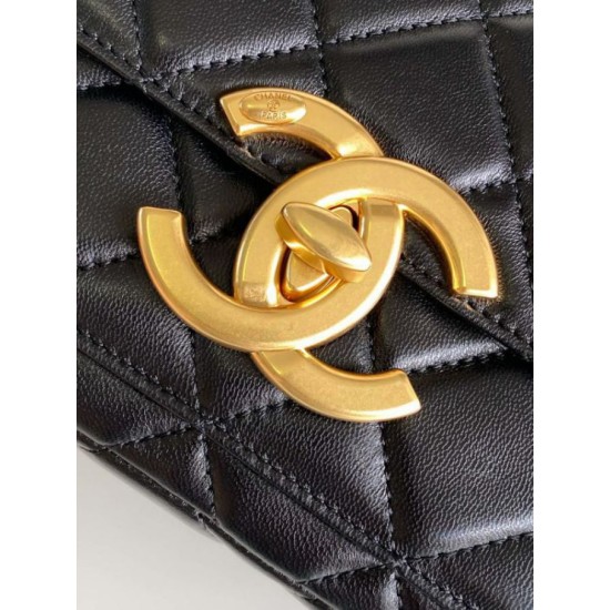 Fake Chanel Mini Flap Bag Black AS5026 Replica