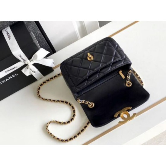 Fake Chanel Mini Flap Bag Black AS5026 Replica