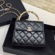 Replica Chanel Mini Handle Clutch With Chain Black AP2945