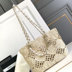Replica Chanel Raffia Small Tote AS4714 Beige