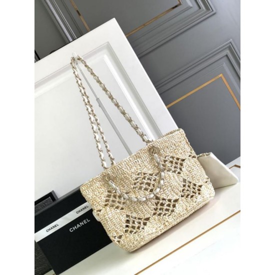 Replica Chanel Raffia Small Tote AS4714 Beige
