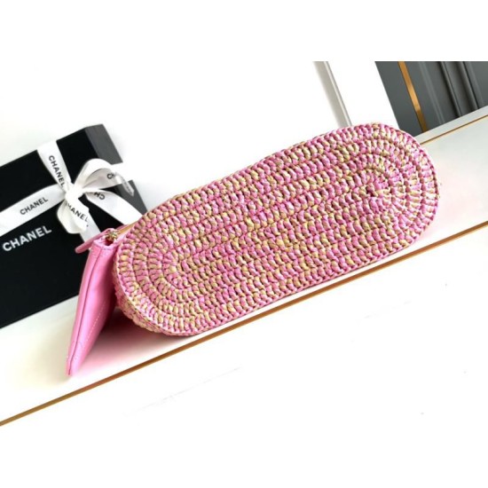 Replica Chanel Raffia Small Tote AS4714 Pink