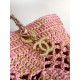 Replica Chanel Raffia Small Tote AS4714 Pink