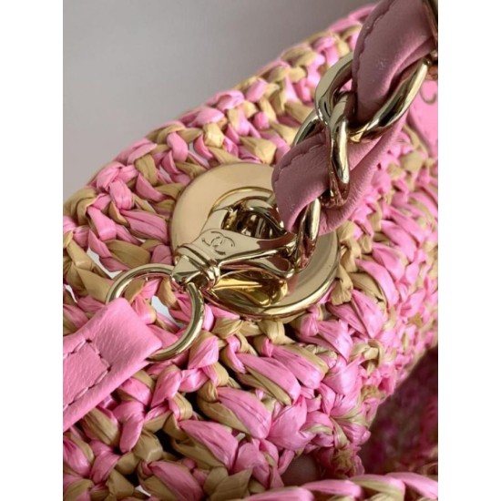 Replica Chanel Raffia Small Tote AS4714 Pink