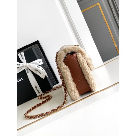 Replica Chanel Shearling Lambskin Flap Bag AS5149 Beige