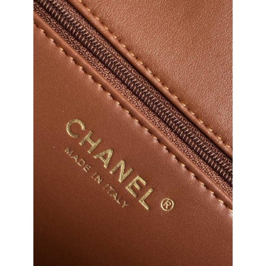 Replica Chanel Shearling Lambskin Flap Bag AS5149 Brown