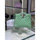 Fake Chanel Shiny Lambskin 31 Mini Shopping Bag AS4133 Green Replica