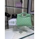 Fake Chanel Shiny Lambskin 31 Mini Shopping Bag AS4133 Green Replica