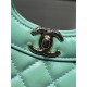 Fake Chanel Shiny Lambskin 31 Mini Shopping Bag AS4133 Green Replica