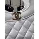 Replica Chanel Shiny Lambskin 31 Mini Shopping Bag AS4133 White