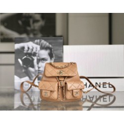 Fake Chanel Small Backpack Brown AS3787 Replica