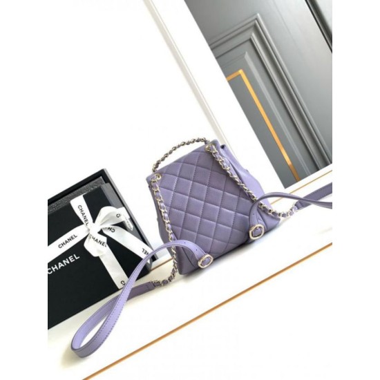 Fake Chanel Small Backpack Purple AS3787 Replica