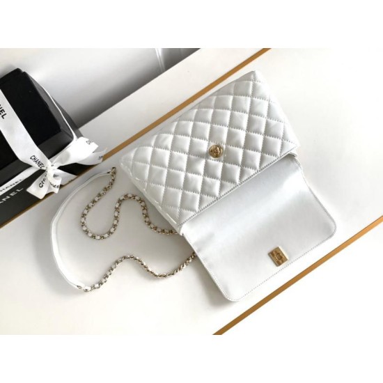 Replica Chanel Small Coco Handle Bag A92990 White