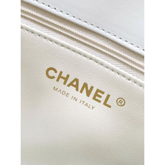 Replica Chanel Small Coco Handle Bag A92990 White