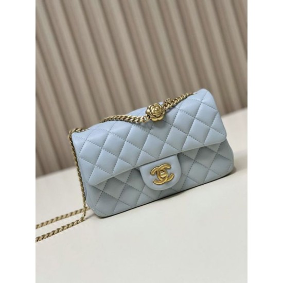 Fake Chanel Small Flap Bag Blue AS4041 Replica