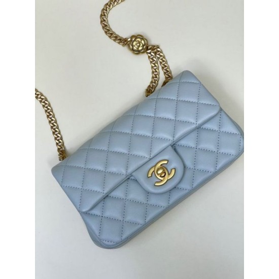 Fake Chanel Small Flap Bag Blue AS4041 Replica