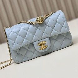 Fake Chanel Small Flap Bag Blue AS4041 Replica