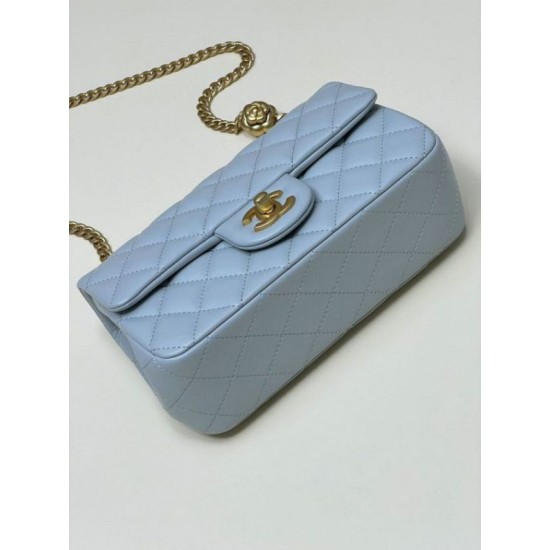 Fake Chanel Small Flap Bag Blue AS4041 Replica
