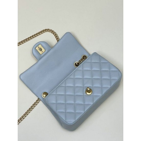 Fake Chanel Small Flap Bag Blue AS4041 Replica