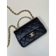 Replica Chanel Small Flap Bag With Top Handle Black AS4023