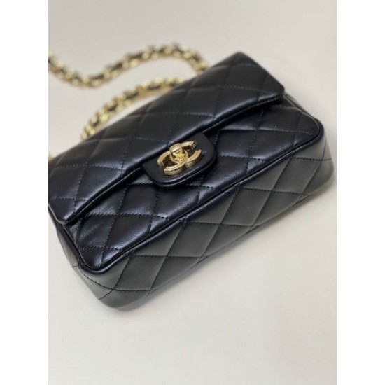 Replica Chanel Small Flap Bag With Top Handle Black AS4023