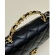 Replica Chanel Small Flap Bag With Top Handle Black AS4023