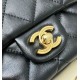 Replica Chanel Small Flap Bag With Top Handle Black AS4023
