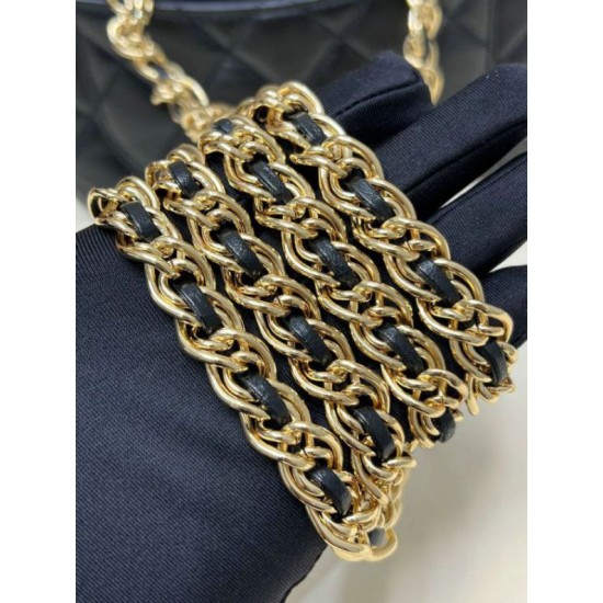 Replica Chanel Small Flap Bag With Top Handle Black AS4023
