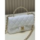 Fake Chanel Small Flap Bag With Top Handle White AS4023 Replica