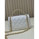 Fake Chanel Small Flap Bag With Top Handle White AS4023 Replica