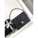 Replica Chanel Small Flap Bag with Top Handle AS4038 Black