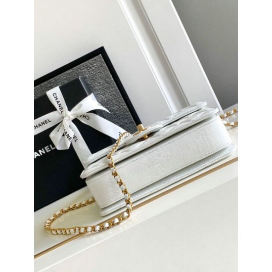 Fake Chanel Small Flap Bag with Top Handle AS4038 White Replica