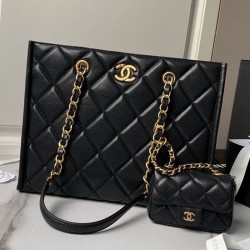 Replica Chanel Small Tote AS4940 Black