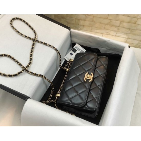 Replica Chanel Vintage Flap Bag Black AS2615