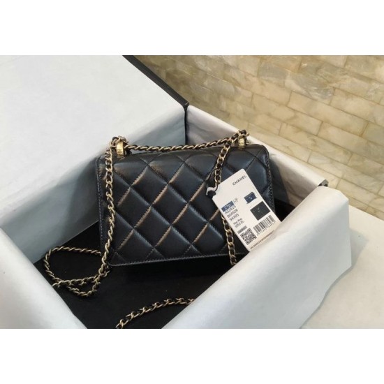 Replica Chanel Vintage Flap Bag Black AS2615