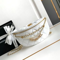 Replica Chanel Waist Bag AS4991 White