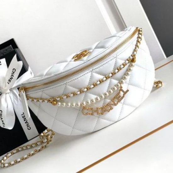Replica Chanel Waist Bag AS4991 White
