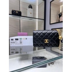 Replica Chanel Woc Chain Wallet AP3201 Black