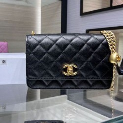 Replica Chanel Woc Chain Wallet AP3201 Black