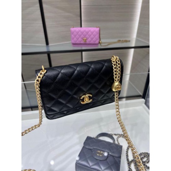 Replica Chanel Woc Chain Wallet AP3201 Black