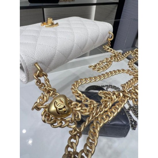 Replica Chanel Woc Chain Wallet AP3201 White