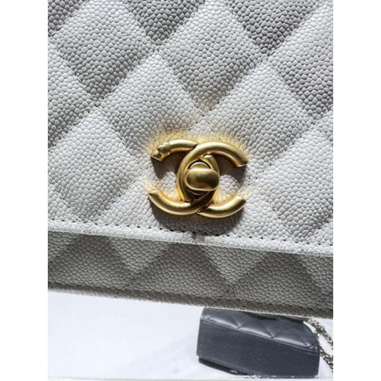 Replica Chanel Woc Chain Wallet AP3201 White