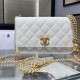 Replica Chanel Woc Chain Wallet AP3201 White
