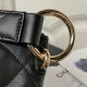 Replica Small Chanel Calfskin Hobo Bag Black AS4347