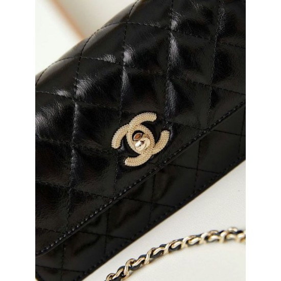Fake Small Chanel Flap Bag with Top Handle AP3803 Black Replica