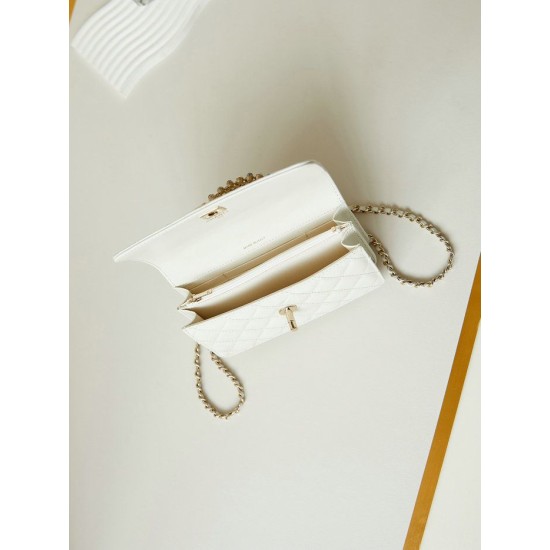 Fake Small Chanel Flap Bag with Top Handle AP3803 White Replica