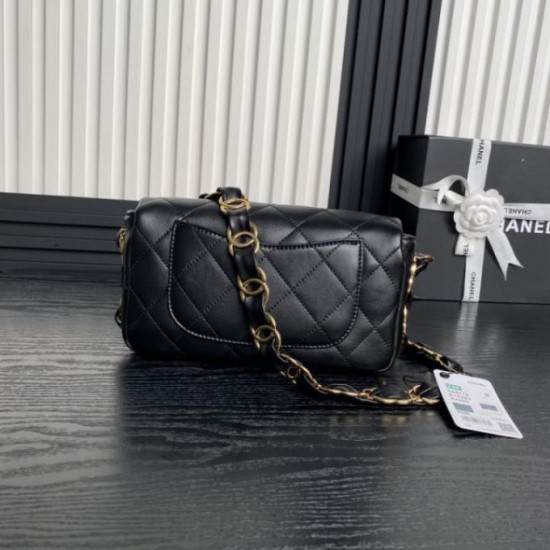 Replica Small Chanel Lambskin Flap Bag AS5167 Black