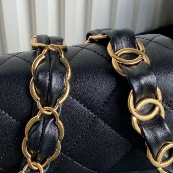 Replica Small Chanel Lambskin Flap Bag AS5167 Black